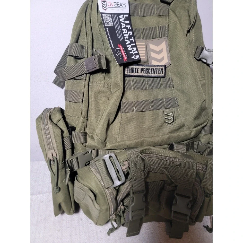 3V Gear Paratus 3 Day Operator Tactical Backpack NWT 40L OD Green MOLLE Bug Out